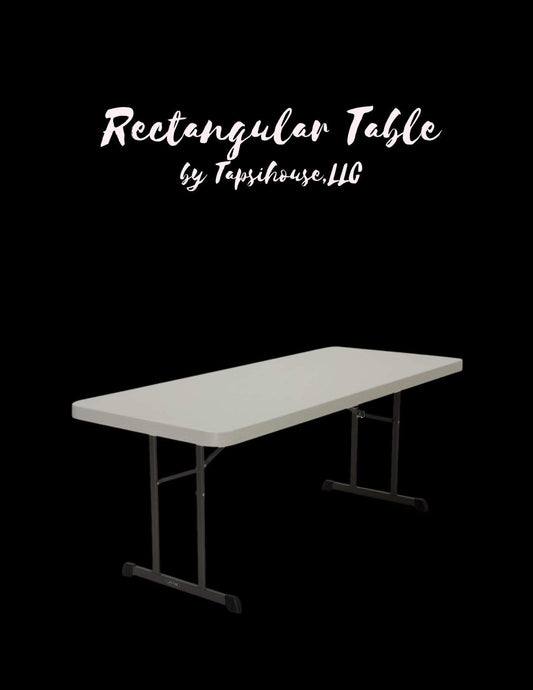 White Rectangle Table